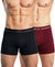 Hiflyers Men|Soft Breathable Odour-Free Cotton Lycra Fabric|Regular Fit|Comfortable Everyday Innerwear Trunk|Pack Of 2|Maroon,Black