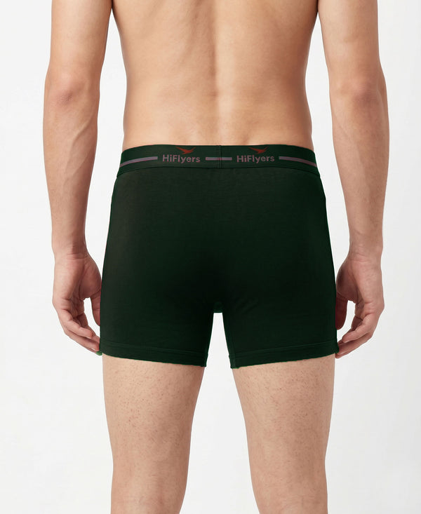Hiflyers Men|Soft Breathable Odour-Free Cotton Lycra Fabric|Regular Fit|Comfortable Everyday Innerwear Trunk|Olive