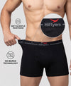 Hiflyers Men|Soft Breathable Odour-Free Cotton Lycra Fabric|Regular Fit|Comfortable Everyday Innerwear Trunk|Black