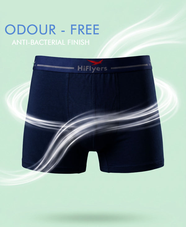 Hiflyers Men|Soft Breathable Odour-Free Cotton Lycra Fabric|Regular Fit|Comfortable Everyday Innerwear Trunk|Navy