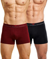 Hiflyers Men|Soft Breathable Odour-Free Cotton Lycra Fabric|Regular Fit|Comfortable Everyday Innerwear Trunk|Pack Of 2|Maroon,Black