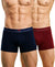Hiflyers Men|Soft Breathable Odour-Free Cotton Lycra Fabric|Regular Fit|Comfortable Everyday Innerwear Trunk|Pack Of 2|Maroon,Navy
