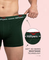 Hiflyers Men|Soft Breathable Odour-Free Cotton Lycra Fabric|Regular Fit|Comfortable Everyday Innerwear Trunk|Pack Of 2|Black,Olive