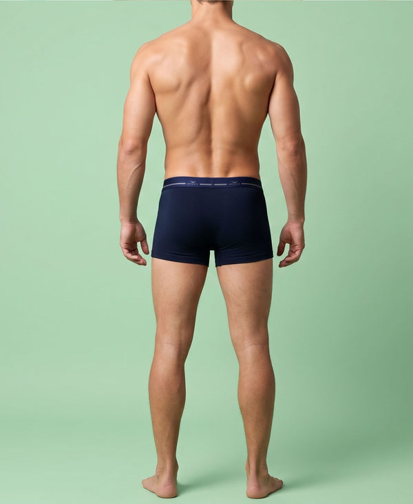 Hiflyers Men|Soft Breathable Odour-Free Cotton Lycra Fabric|Regular Fit|Comfortable Everyday Innerwear Trunk|Pack Of 3|Navy,Olive,Grey