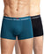 Hiflyers Men|Soft Breathable Odour-Free Micro Modal With Spandex Fabric|Regular Fit|Luxurious All-Day Innerwear Trunk|Pack Of 2|Teal,Black