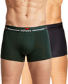 Hiflyers Men|Soft Breathable Odour-Free Micro Modal With Spandex Fabric|Regular Fit|Luxurious All-Day Innerwear Trunk|Pack Of 2|Olive,Grey
