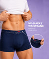 Hiflyers Men|Soft Breathable Odour-Free Micro Modal With Spandex Fabric|Regular Fit|Luxurious All-Day Innerwear Trunk|Pack Of 2|Navy,Grey