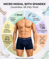 Hiflyers Men|Soft Breathable Odour-Free Micro Modal With Spandex Fabric|Regular Fit|Luxurious All-Day Innerwear Trunk|Navy