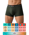 Hiflyers Men|Soft Breathable Odour-Free Micro Modal With Spandex Fabric|Regular Fit|Luxurious All-Day Innerwear Trunk|Pack Of 3|Olive,Teal,Grey