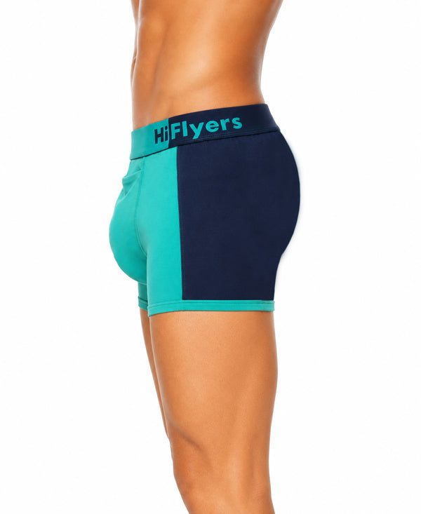 Hiflyers Men'S Micro Modal Spandex Sports Trunk|Anti-Bacterial Odour-Free Fabric|Regular Fit|Ultra Soft Breathable Premium Innerwear|Pack Of 2|Grey,Teal