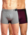 Hiflyers Men'S Micro Modal Spandex Sports Trunk|Anti-Bacterial Odour-Free Fabric|Regular Fit|Ultra Soft Breathable Premium Innerwear|Pack Of 2|Grey,Onion