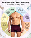 Hiflyers Men'S Micro Modal Spandex Sports Trunk|Anti-Bacterial Odour-Free Fabric|Regular Fit|Ultra Soft Breathable Premium Innerwear|Pack Of 2|Grey,Onion
