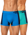 Hiflyers Men'S Micro Modal Spandex Sports Trunk|Anti-Bacterial Odour-Free Fabric|Regular Fit|Ultra Soft Breathable Premium Innerwear|Pack Of 2|Blue,Teal