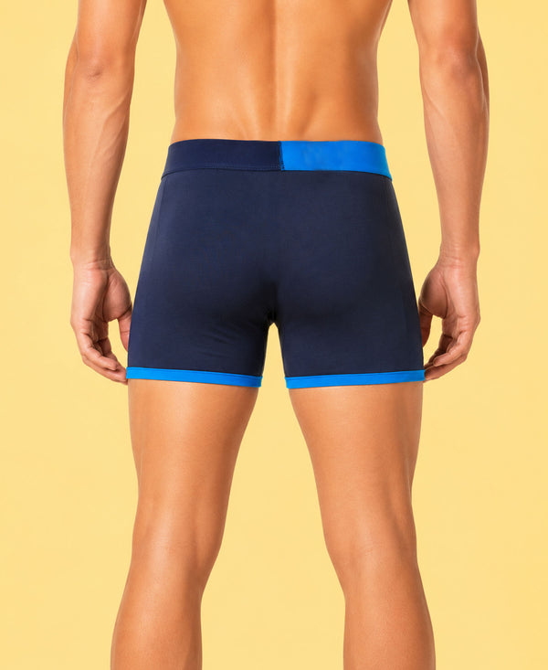 Hiflyers Men'S Micro Modal Spandex Sports Trunk|Anti-Bacterial Odour-Free Fabric|Regular Fit|Ultra Soft Breathable Premium Innerwear|Pack Of 3|Navy,Blue,Grey