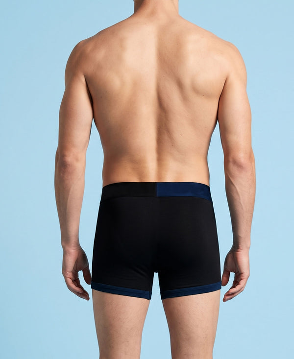Hiflyers Men'S Micro Modal Spandex Sports Trunk|Anti-Bacterial Odour-Free Fabric|Regular Fit|Ultra Soft Breathable Premium Innerwear|Pack Of 2|Navy,Grey