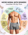 Hiflyers Men'S Micro Modal Spandex Sports Trunk|Anti-Bacterial Odour-Free Fabric|Regular Fit|Ultra Soft Breathable Premium Innerwear|Grey