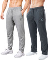 T.T. Men Dri-Fit Jogger Track Pant |Regular Fit| Side Zipper Pocket|Ideal For Gym, Running, Lounge & Casual Wear Pack Of 2-Grey Melange,Anthra