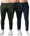 T.T. Men Cotton Rich Jogger Track Pant |Regular Fit| Side Zipper Pocket|Ideal For Gym, Running, Lounge & Casual Wear Pack Of 3-Black,Navy,Olive
