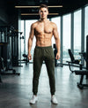 T.T. Men Cotton Rich Jogger Track Pant |Regular Fit| Side Zipper Pocket|Ideal For Gym, Running, Lounge & Casual Wear -Olive