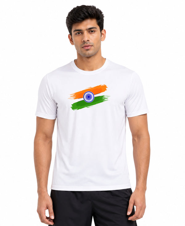 T.T. Men Patriotic Graphic Printed | Half Sleeves | Cotton Blended T-Shirts For Men | Regular Fit | Perfect for 15th Aug & Republic Day-White(Non-Returnable | Non-Exchangeable Item)