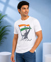 T.T. Men Patriotic Graphic Printed | Half Sleeves | Cotton Blended T-Shirts For Men | Regular Fit | Perfect for 15th Aug & Republic Day-White(Non-Returnable | Non-Exchangeable Item)