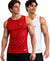 T.T. Men Dri-Fit Polyester Fooball-Knit Fabric| Round Neck | Sleeveless | Sweat-Wicking Gym & Active Wear Tees|Pack Of 2|Red,White