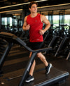 T.T. Men Dri-Fit Polyester Fooball-Knit Fabric| Round Neck | Sleeveless | Sweat-Wicking Gym & Active Wear Tees|Pack Of 2|Red,White