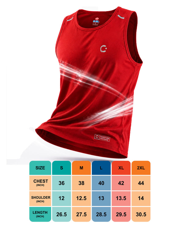 T.T. Men Dri-Fit Polyester Fooball-Knit Fabric| Round Neck | Sleeveless | Sweat-Wicking Gym & Active Wear Tees|Pack Of 2|Red,White