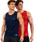 T.T. Men Dri-Fit Polyester Fooball-Knit Fabric| Round Neck | Sleeveless | Sweat-Wicking Gym & Active Wear Tees|Pack Of 2|Navy,Red