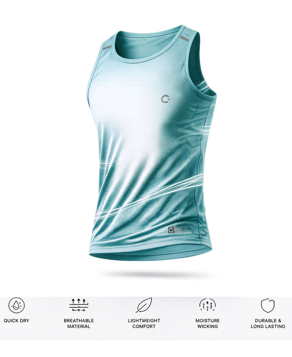 T.T. Men Dri-Fit Polyester Fooball-Knit Fabric| Round Neck | Sleeveless | Sweat-Wicking Gym & Active Wear Tees|Pack Of 2|Light Purple,Sky Blue