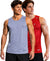 T.T. Men Dri-Fit Polyester Fooball-Knit Fabric| Round Neck | Sleeveless | Sweat-Wicking Gym & Active Wear Tees|Pack Of 2|Light Purple,Red