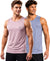 T.T. Men Dri-Fit Polyester Fooball-Knit Fabric| Round Neck | Sleeveless | Sweat-Wicking Gym & Active Wear Tees|Pack Of 2|Light Pink,Light Purple