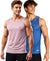 T.T. Men Dri-Fit Polyester Fooball-Knit Fabric| Round Neck | Sleeveless | Sweat-Wicking Gym & Active Wear Tees|Pack Of 2|Light Pink,Light Blue