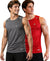 T.T. Men Dri-Fit Polyester Fooball-Knit Fabric| Round Neck | Sleeveless | Sweat-Wicking Gym & Active Wear Tees|Pack Of 2|Light Grey,Red