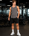 T.T. Men Dri-Fit Polyester Fooball-Knit Fabric| Round Neck | Sleeveless | Sweat-Wicking Gym & Active Wear Tees|Pack Of 2|Light Grey,Navy