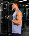 T.T. Men Dri-Fit Polyester Fooball-Knit Fabric| Round Neck | Sleeveless | Sweat-Wicking Gym & Active Wear Tees|Pack Of 2|Light Grey,Light Purple