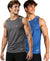 T.T. Men Dri-Fit Polyester Fooball-Knit Fabric| Round Neck | Sleeveless | Sweat-Wicking Gym & Active Wear Tees|Pack Of 2|Light Grey,Light Blue