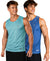 T.T. Men Dri-Fit Polyester Fooball-Knit Fabric| Round Neck | Sleeveless | Sweat-Wicking Gym & Active Wear Tees|Pack Of 2|Light Blue,Sky Blue