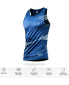 T.T. Men Dri-Fit Polyester Fooball-Knit Fabric| Round Neck | Sleeveless | Sweat-Wicking Gym & Active Wear Tees|Pack Of 2|Dark Green,Light Blue