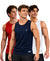 T.T. Men Dri-Fit Polyester Fooball-Knit Fabric| Round Neck | Sleeveless | Sweat-Wicking Gym & Active Wear Tees|Pack Of 3|Red,Navy,White