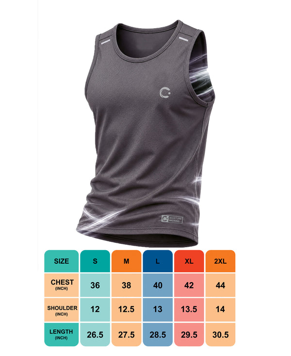 T.T. Men Dri-Fit Polyester Fooball-Knit Fabric| Round Neck | Sleeveless | Sweat-Wicking Gym & Active Wear Tees|Pack Of 3|Black,Light Green,Light Grey