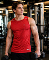 T.T. Men Dri-Fit Polyester Fooball-Knit Fabric| Round Neck | Sleeveless | Sweat-Wicking Gym & Active Wear Tees|Pack Of 3|Light Purple,Navy,Red