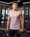 T.T. Men Dri-Fit Polyester Fooball-Knit Fabric| Round Neck | Sleeveless | Sweat-Wicking Gym & Active Wear Tees|Pack Of 3|Light Green,Light Grey,Light Pink