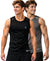 T.T. Men Dri-Fit Polyester Fooball-Knit Fabric| Round Neck | Sleeveless | Sweat-Wicking Gym & Active Wear Tees|Pack Of 2|Black,Light Grey