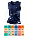 T.T. Men Dri-Fit Polyester Fooball-Knit Fabric| Round Neck | Sleeveless | Sweat-Wicking Gym & Active Wear TeesNavy