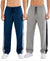 T.T. Men Premium Cotton Cut & Sew Track Pant |Straight Fit| Side Zipper Pocket|Ideal For Gym, Running, Lounge & Casual Wear Pack Of 2-Airforce,Grey Melange