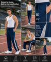 T.T. Men Premium Cotton Cut & Sew Track Pant |Straight Fit| Side Zipper Pocket|Ideal For Gym, Running, Lounge & Casual Wear Pack Of 3-Black,Airforce,Navy