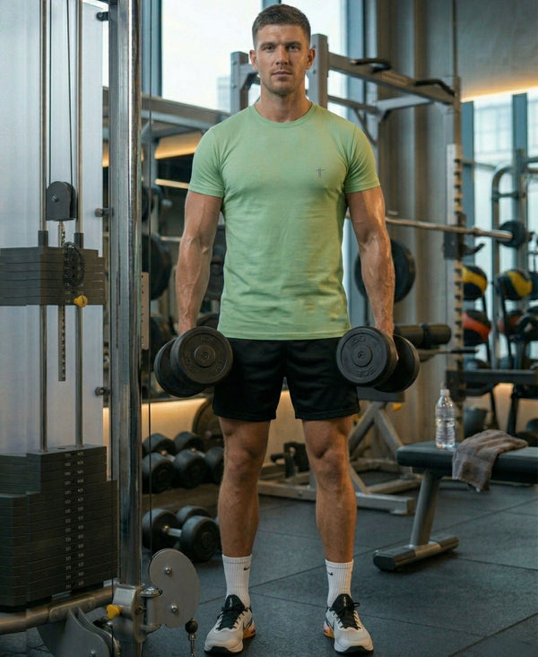 T.T. Men Dri-Fit Polyester Dot- Knit Fabric| Round Neck | Half Sleeve | Sweat-Wicking Gym & Active Wear Tees Pack Of 3 Teal,Light Green,Olive