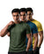 T.T. Men Dri-Fit Polyester Dot- Knit Fabric| Round Neck | Half Sleeve | Sweat-Wicking Gym & Active Wear Tees Pack Of 3 Olive,Teal,Yellow