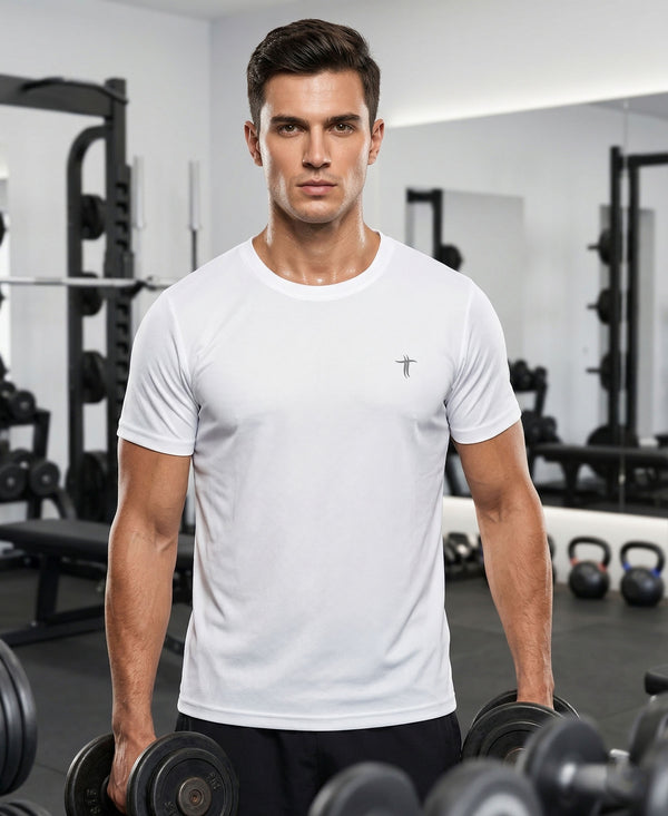T.T. Men Dri-Fit Polyester Dot- Knit Fabric| Round Neck | Half Sleeve | Sweat-Wicking Gym & Active Wear Tees Pack Of 3 Navy,Maroon,White